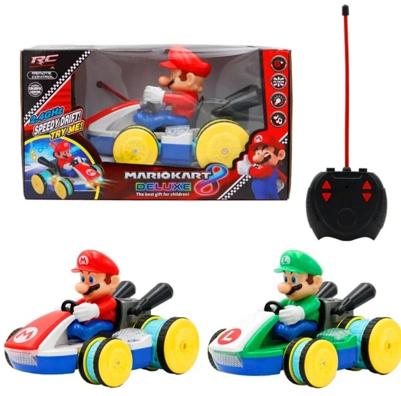 ماريو سيارة ماريو كارت تعمل بالتحكم عن بعد للأطفال والكبار، بنين وبنات، متعة قيادة فورية مع خاصية التشغيل الفوري - Image 4